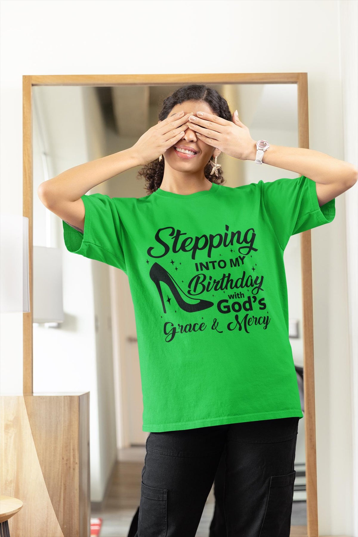 Stepping Into My Birthday With God's Grace and Mercy, Grace and Mercy Birthday Shirt, Gift for Women Birthday T-Shirt, Birthday Shirt