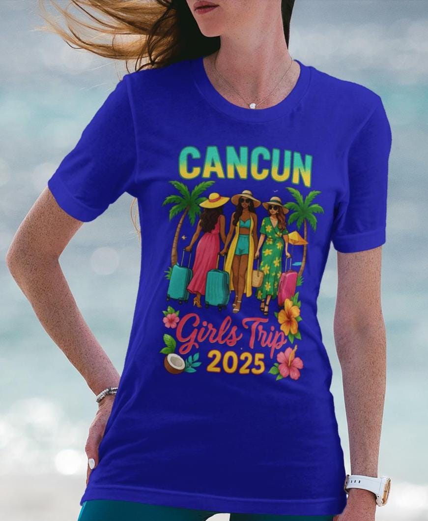 Cancun Girls Trip Shirt, Girls Vacation 2025, Tropical Travel Shirt, Matching Group Trip Shirt, Girls Trip Shirt, Cancun Vacation Trip
