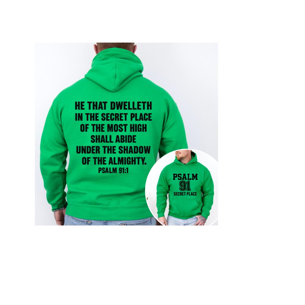 Psalm 91 Hoodie, Unisex, Secret Place Hoodie, Christian Varsity Hoodie, Faith Streetwear Sweatshirt, Bible Verse Hoodie, Religious Gift