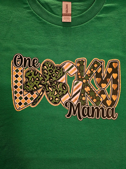 ONE LUCKY MAMA ST PATRICK'S DAY TSHIRT