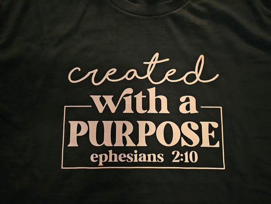 BIBLE CREATED WITH A PURPOSE UNISEX T SHIRT