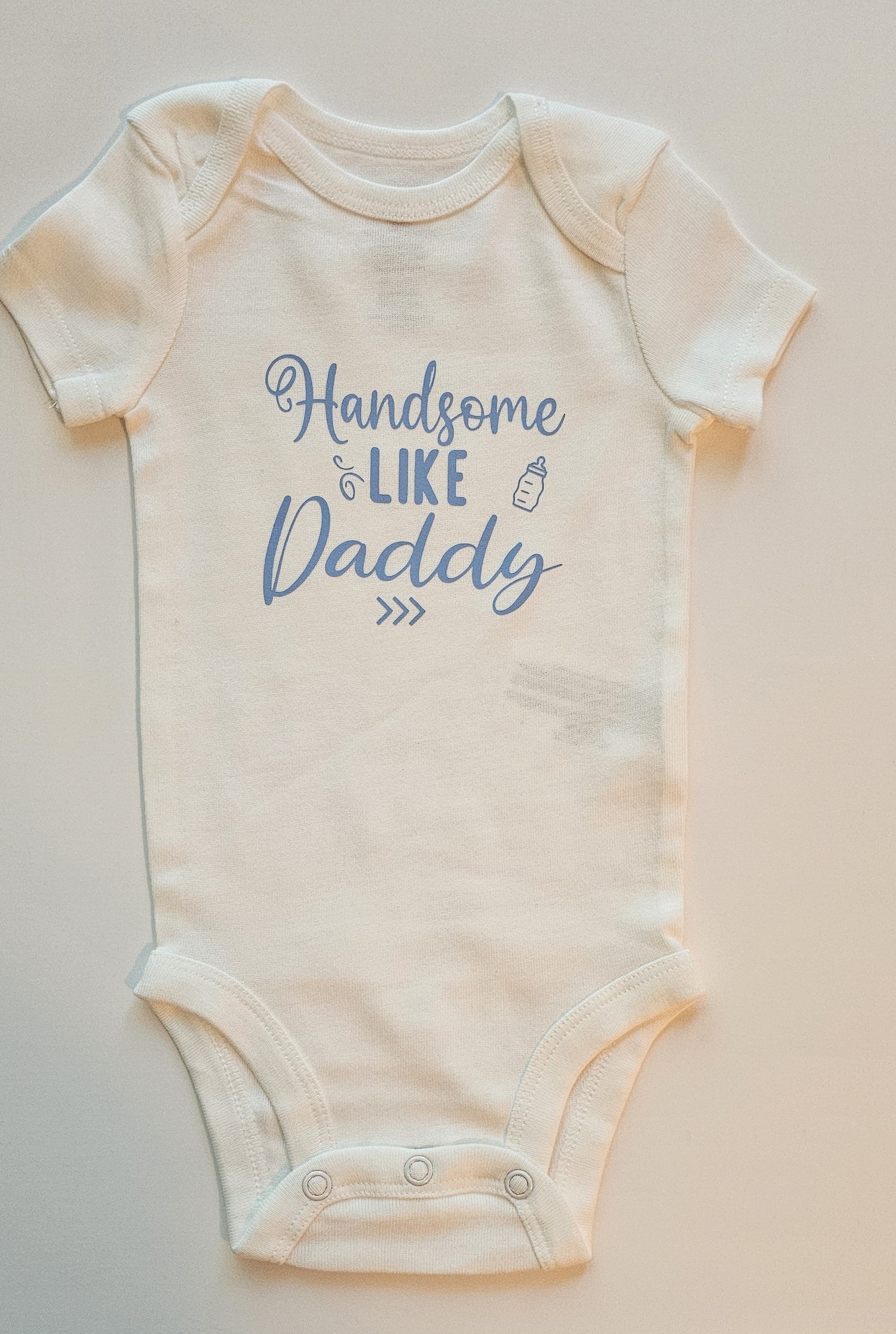 Baby Onesie Handsome Like Daddy Short Sleeve