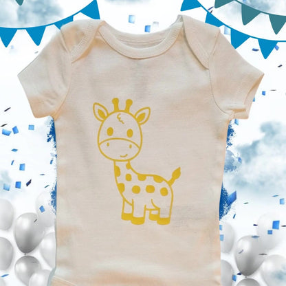 BABY ONESIE Yellow Giraffe, Baby Boy, Newborn, Coming Home Outfit, Baby Shower Gift, Baby Bodysuit, New Baby, Baby Boy Gift, Bodysuit