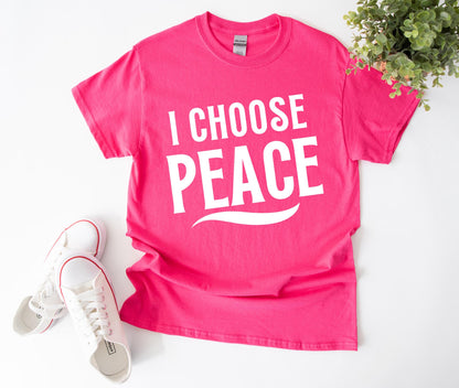 I Choose Peace T Shirt, Unisex Shirt, Inspirational, T Shirt with Saying, Quote Shirt, Christian Shirt, Religious Shirt, Gift for her