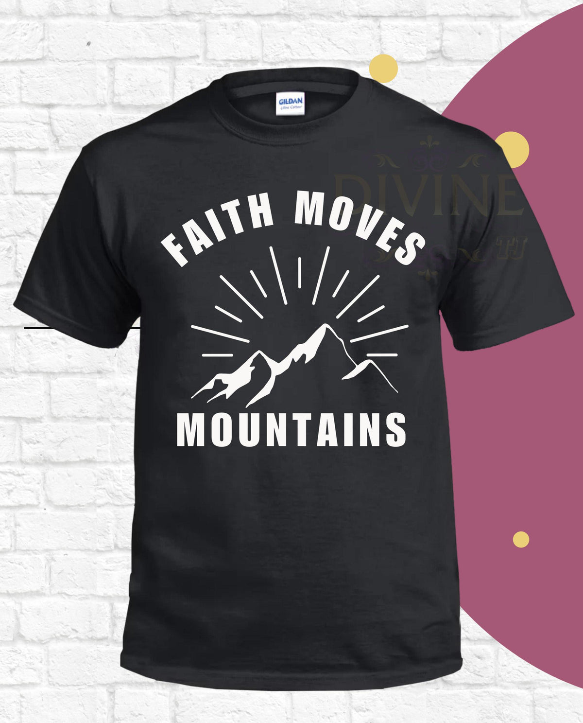 Faith Moves Mountains Christian T-Shirt, Faith T-Shirt, Christian Tee, Trendy Graphic Tee, Bible Shirt, Recovery Shirt, Church Shirt, tshirt