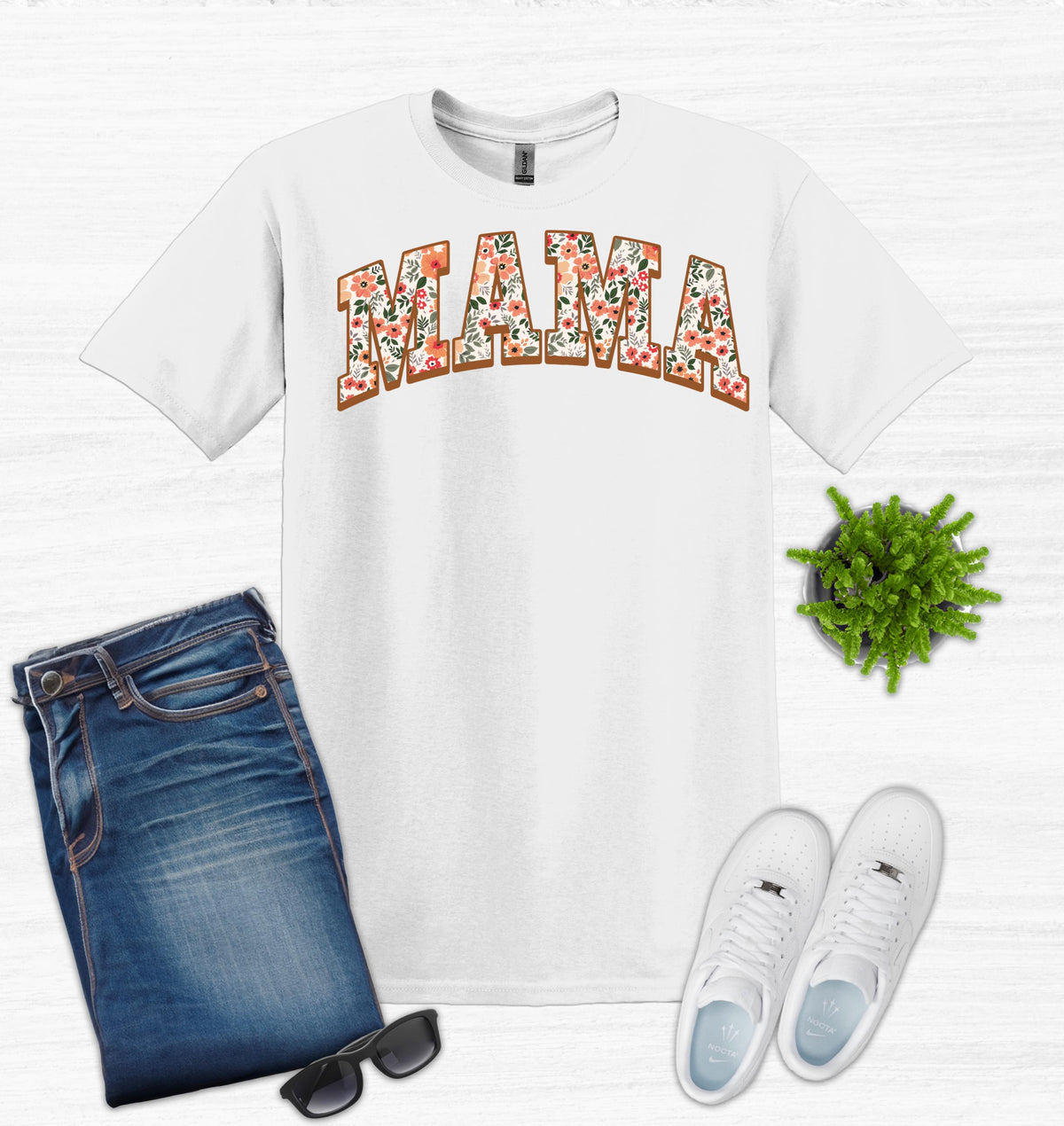 Floral Mama TShirt, Mother's Day TShirt, Mothers Day Shirt, Mama Shirt, Flower Shirt, Mom Life, Gift for Mom, Church Mother Gift, Mother Tee