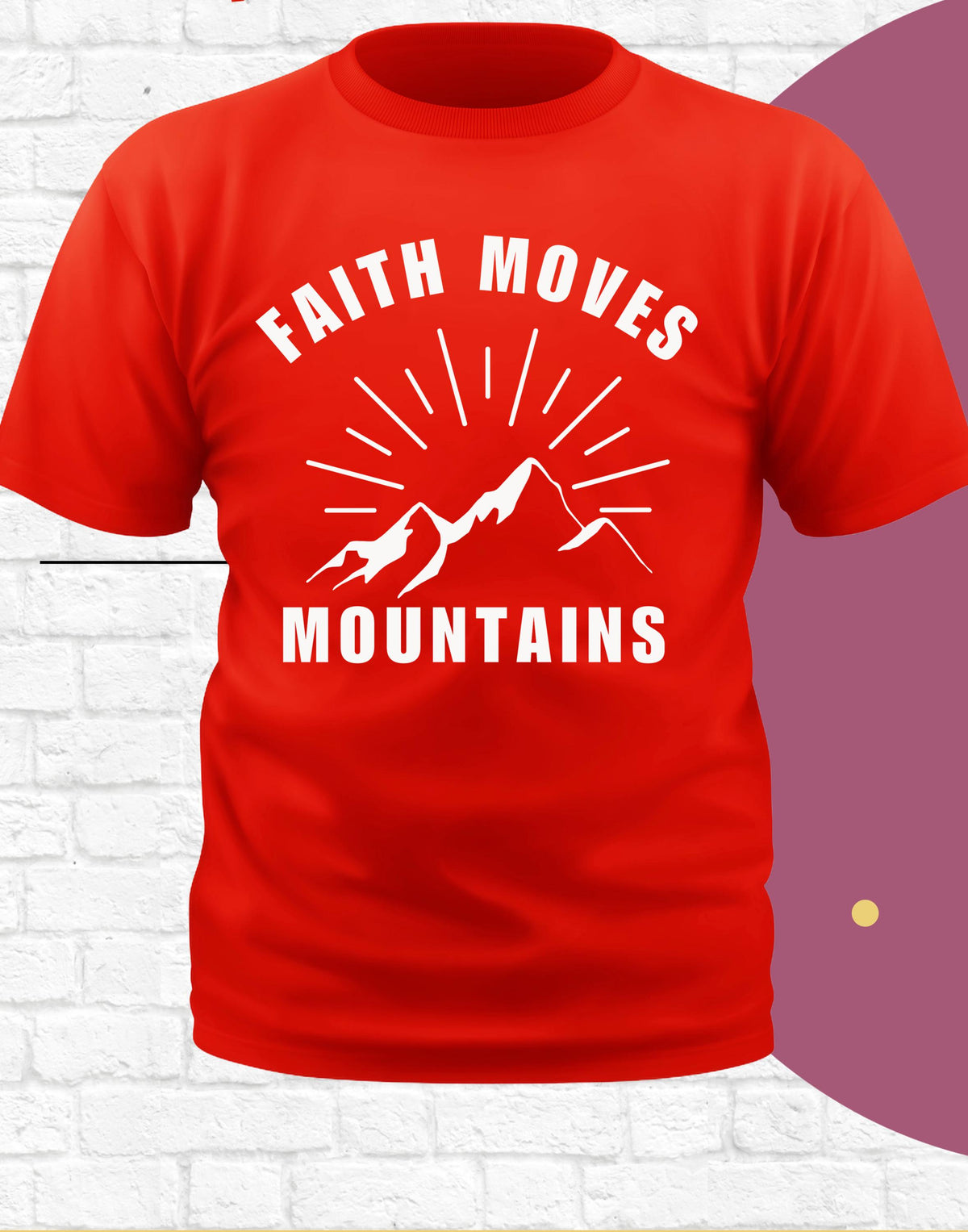 Faith Moves Mountains Christian T-Shirt, Faith T-Shirt, Christian Tee, Trendy Graphic Tee, Bible Shirt, Recovery Shirt, Church Shirt, tshirt