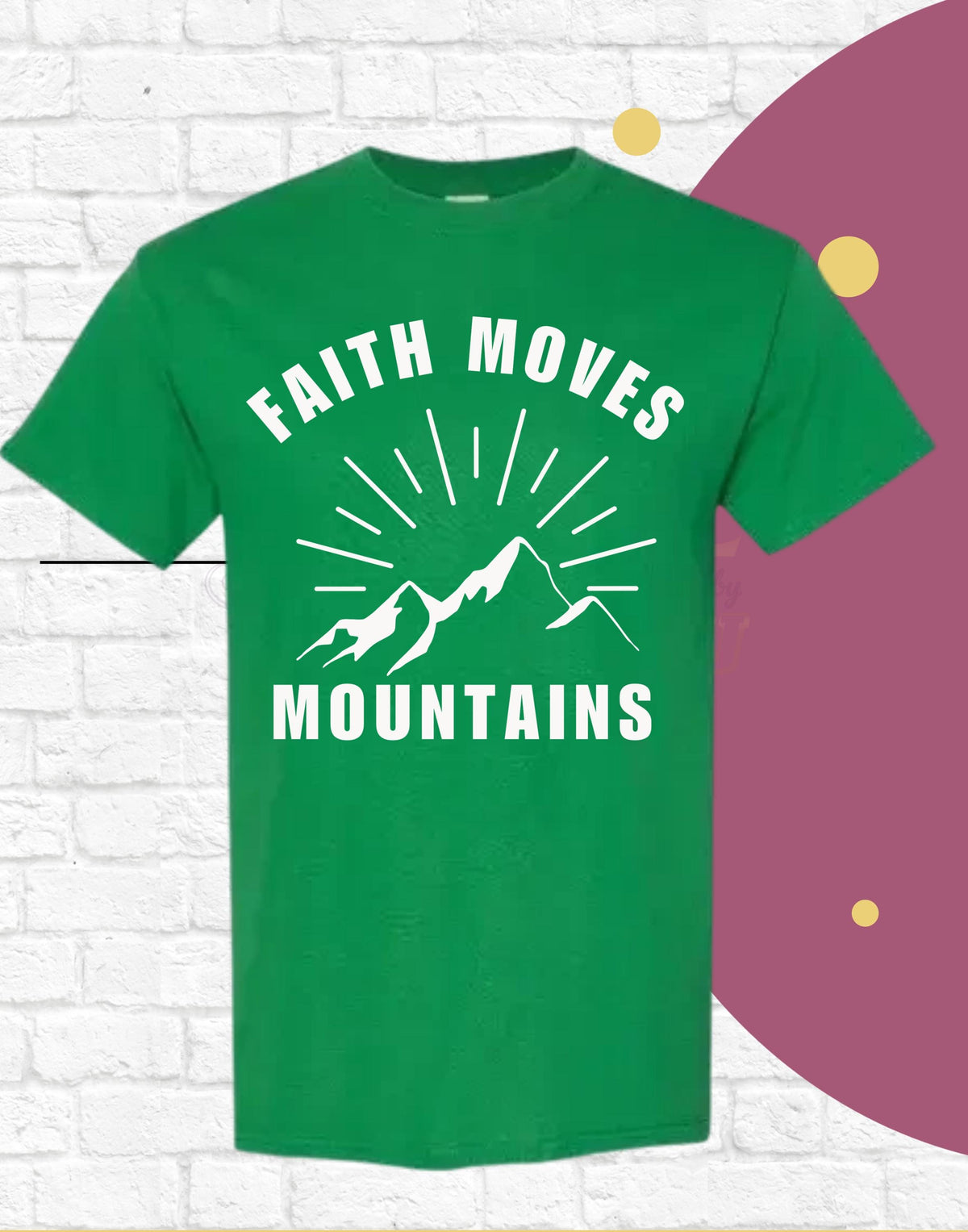 Faith Moves Mountains Christian T-Shirt, Faith T-Shirt, Christian Tee, Trendy Graphic Tee, Bible Shirt, Recovery Shirt, Church Shirt, tshirt