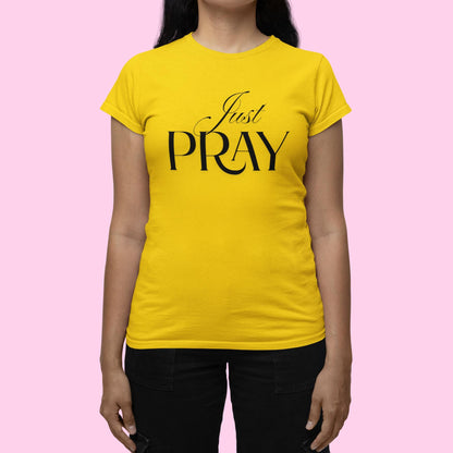 Just Pray TShirt, Christian Shirt, Prayer Shirt, Christian Woman Gift, Bible Verse Shirt, Faith Based Apparel, Gift for Her, Gift for Woman