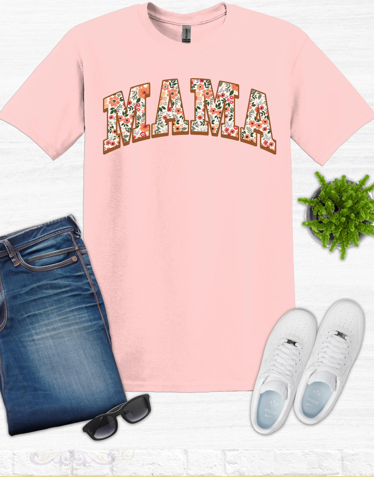 Floral Mama TShirt, Mother's Day TShirt, Mothers Day Shirt, Mama Shirt, Flower Shirt, Mom Life, Gift for Mom, Church Mother Gift, Mother Tee