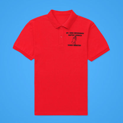 Custom Church Ministry Polo Shirt, Usher Ministry Polo, Personalized C