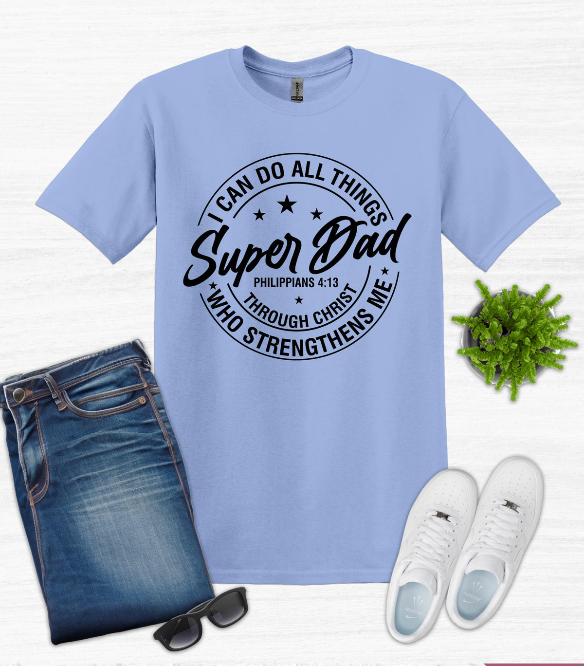 Super Dad Shirt, Christian Shirt, Mens Shirt, Gift for him, Fathers Day Shirt, Religious Apparel, Dad TShirt, Christian Gift, Jesus TShirt