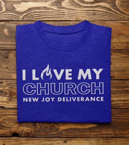 Custom I Love My Church Shirt, Christian Faith T-Shirt, Religious Tee, Pastor Appreciation Gift, Church Family Reunion Shirt
