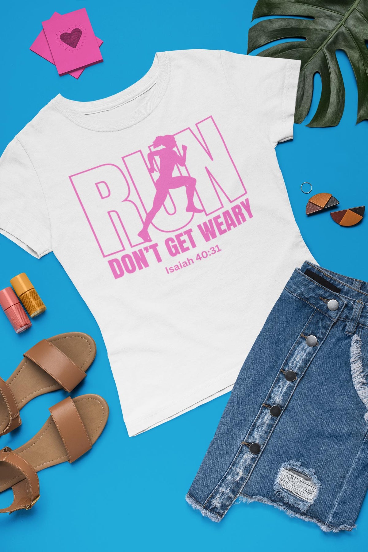 Run Don't Get Weary Shirt, Custom Unisex Short Sleeve Christian T-shirt, Run Don't Get Weary Isaiah 40:31, Gift for Her, Pastor Wife Gift