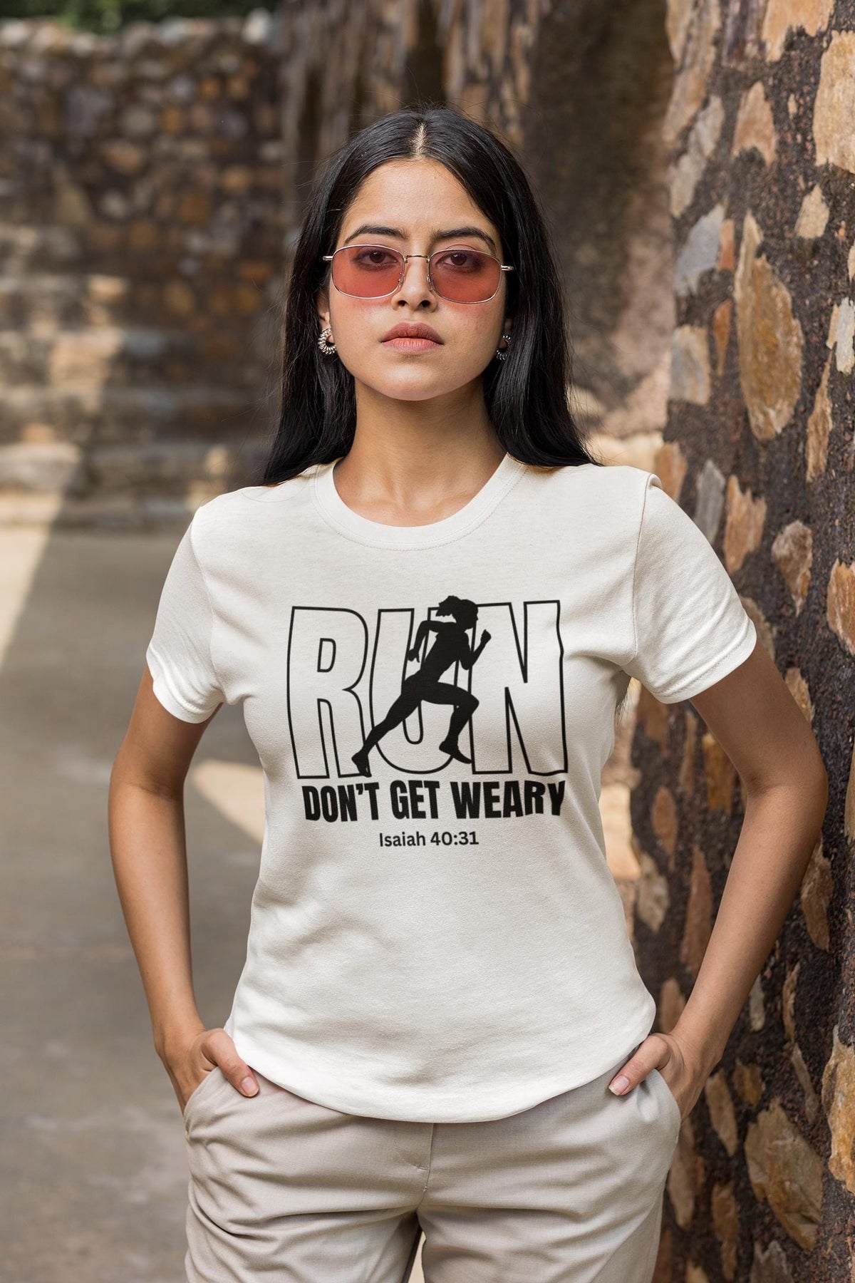 Run Don't Get Weary Shirt, Custom Unisex Short Sleeve Christian T-shirt, Run Don't Get Weary Isaiah 40:31, Gift for Her, Pastor Wife Gift
