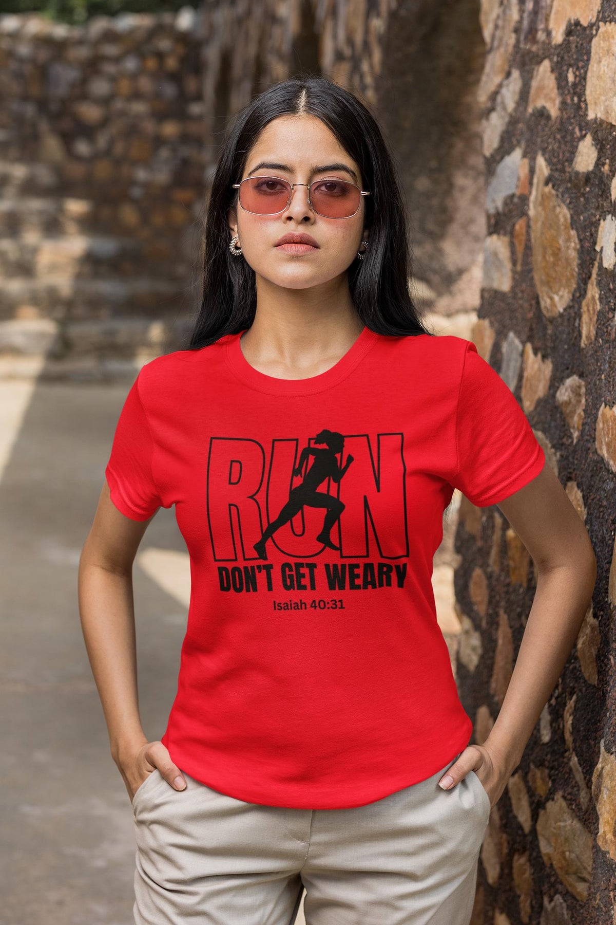 Run Don't Get Weary Shirt, Custom Unisex Short Sleeve Christian T-shirt, Run Don't Get Weary Isaiah 40:31, Gift for Her, Pastor Wife Gift