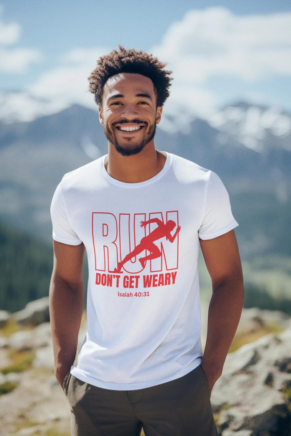 Run Don't Get Weary Shirt, Custom Unisex Short Sleeve Christian T-shirt, Run Don't Get Weary Isaiah 40:31, Gift for Him, Pastor Gift, Church