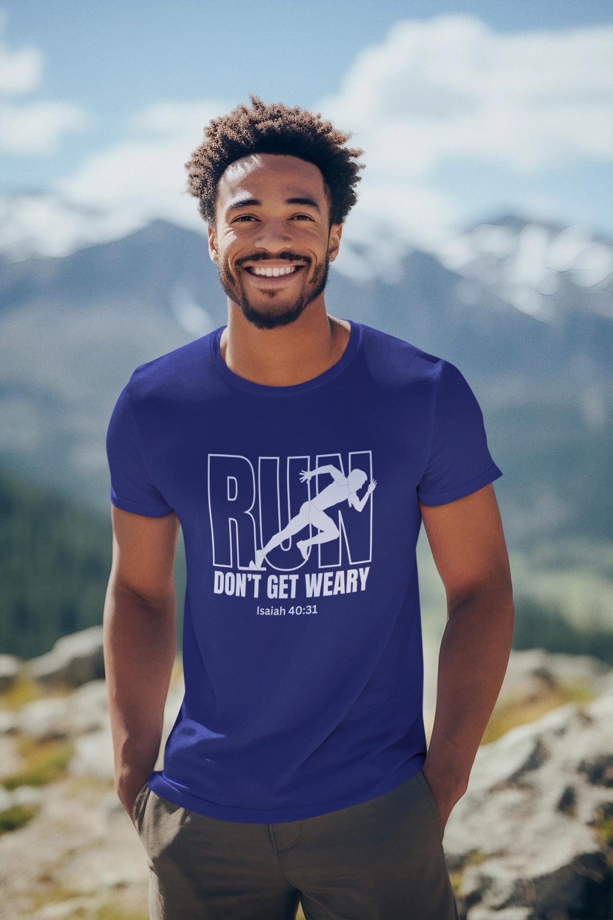 Run Don't Get Weary Shirt, Custom Unisex Short Sleeve Christian T-shirt, Run Don't Get Weary Isaiah 40:31, Gift for Him, Pastor Gift, Church