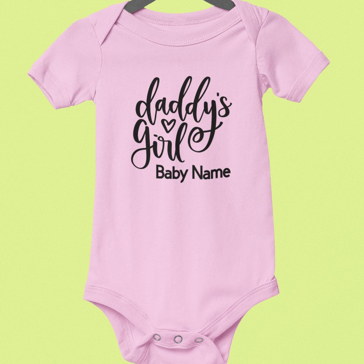 BABY ONESIE CUSTOM Daddy's Girl, Personalized Onesie, Baby Girl, Shower Gift, Gender Reveal Gift, Gift for Mom to Be, Baby Girl Pink Onesie