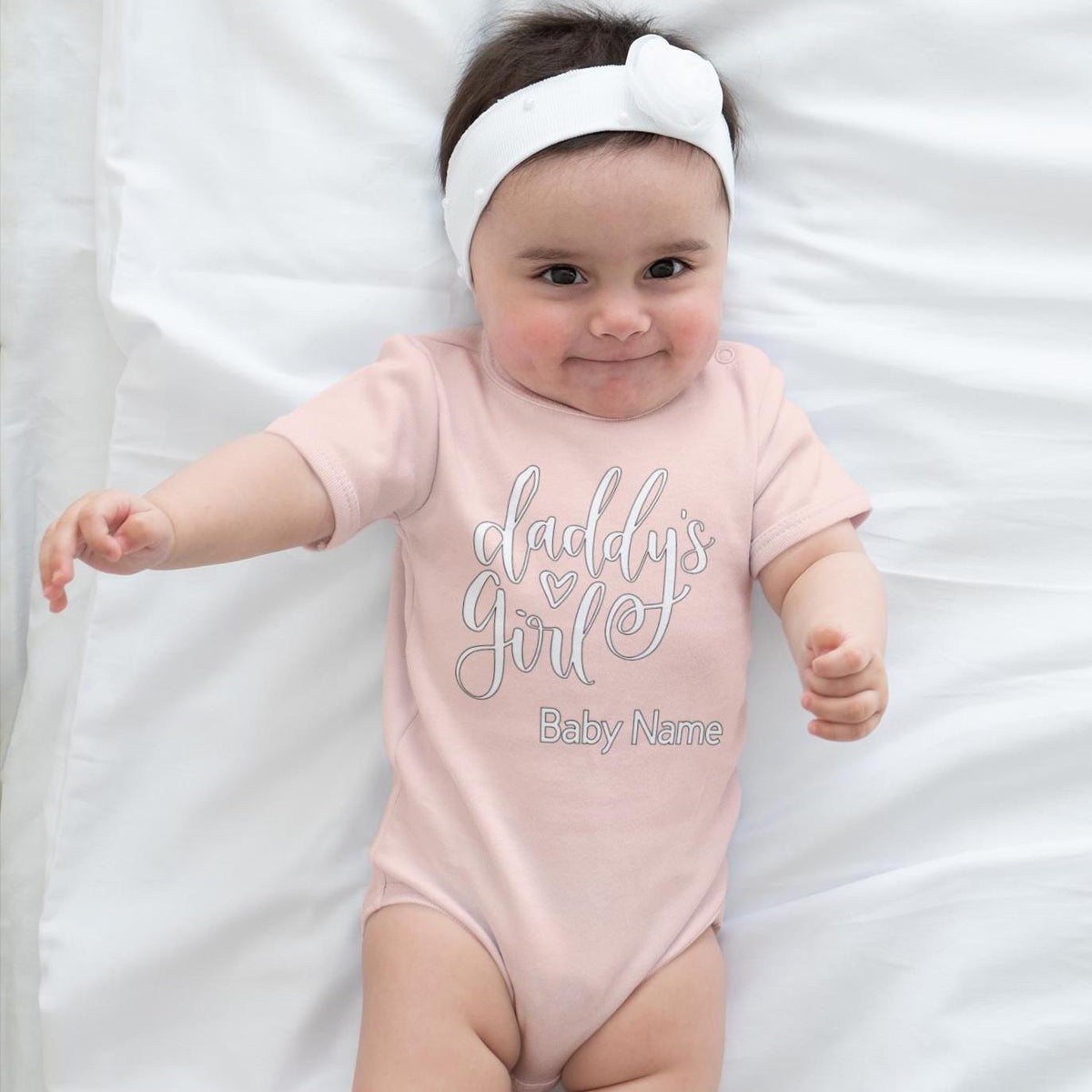 BABY ONESIE CUSTOM Daddy's Girl, Personalized Onesie, Baby Girl, Shower Gift, Gender Reveal Gift, Gift for Mom to Be, Baby Girl Pink Onesie
