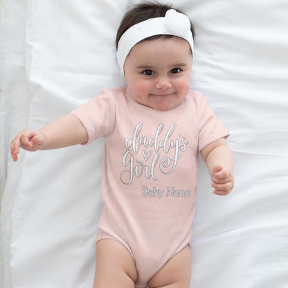 BABY ONESIE CUSTOM Daddy's Girl, Personalized Onesie, Baby Girl, Shower Gift, Gender Reveal Gift, Gift for Mom to Be, Baby Girl Pink Onesie