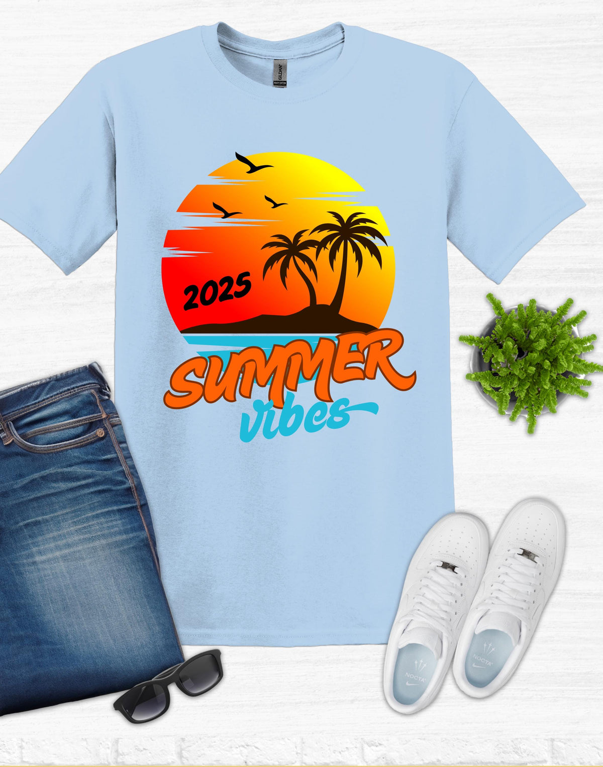SUMMER VIBES shirt, Sunset, Trendy Summer Shirt, Schools Out Shirt, Summer Break Shirt, Teen Summer Shirt, Kid Summer Shirt, Beach Shirt