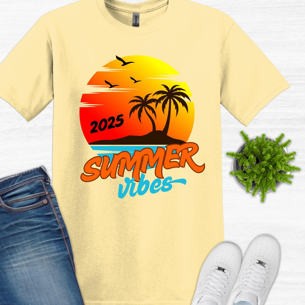 SUMMER VIBES shirt, Sunset, Trendy Summer Shirt, Schools Out Shirt, Summer Break Shirt, Teen Summer Shirt, Kid Summer Shirt, Beach Shirt