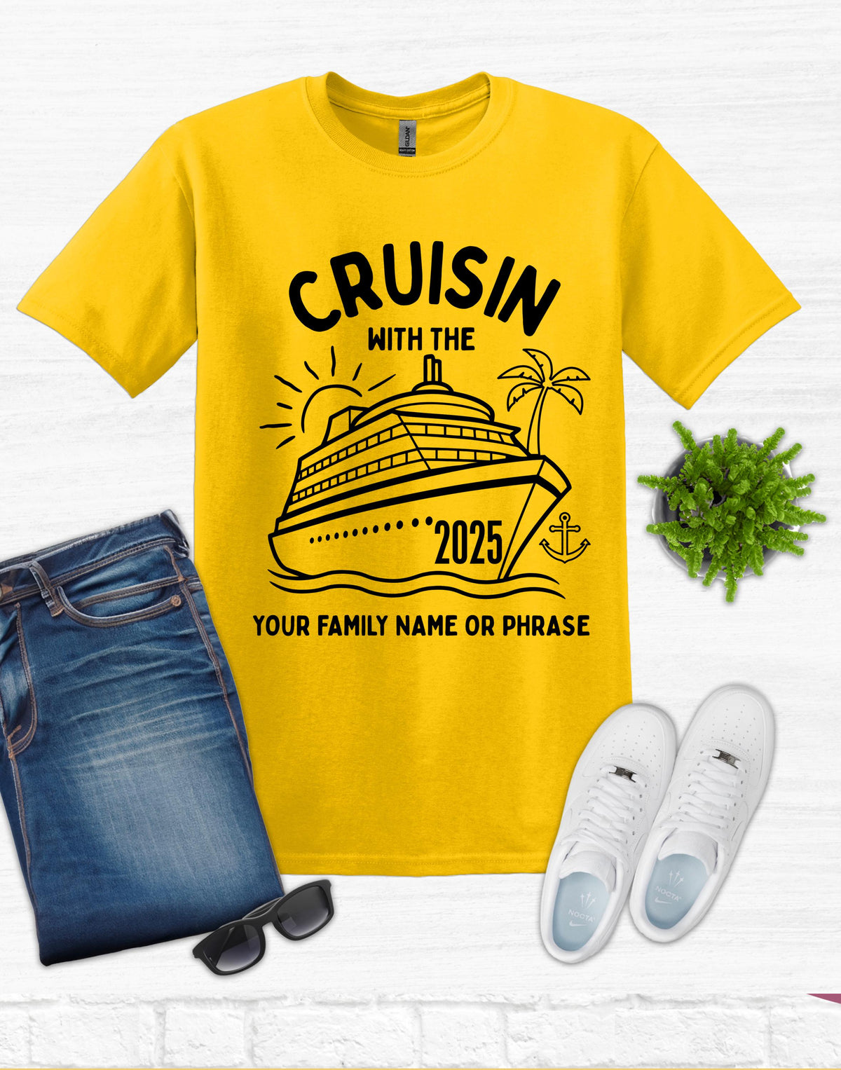 Custom Cruisin with the Family Shirt, Custom Cruisin Shirt, Custom Cruising Shirt, Family Cruise Crew, 2025 T Shirts, Cruise 2025 Shirt