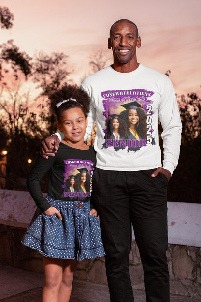 Custom Graduation Shirt, Personalized Graduation Shirt, Custom Graduate Photo Shirt, Family Graduation Shirt, Class of 2025 Shirt, Grad Gift