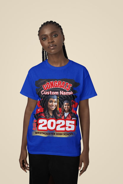 Custom Graduation Shirt, Personalized Graduation Shirt, Custom Graduate Photo Shirt, Family Graduation Shirt, Class of 2025 Shirt, Grad Gift