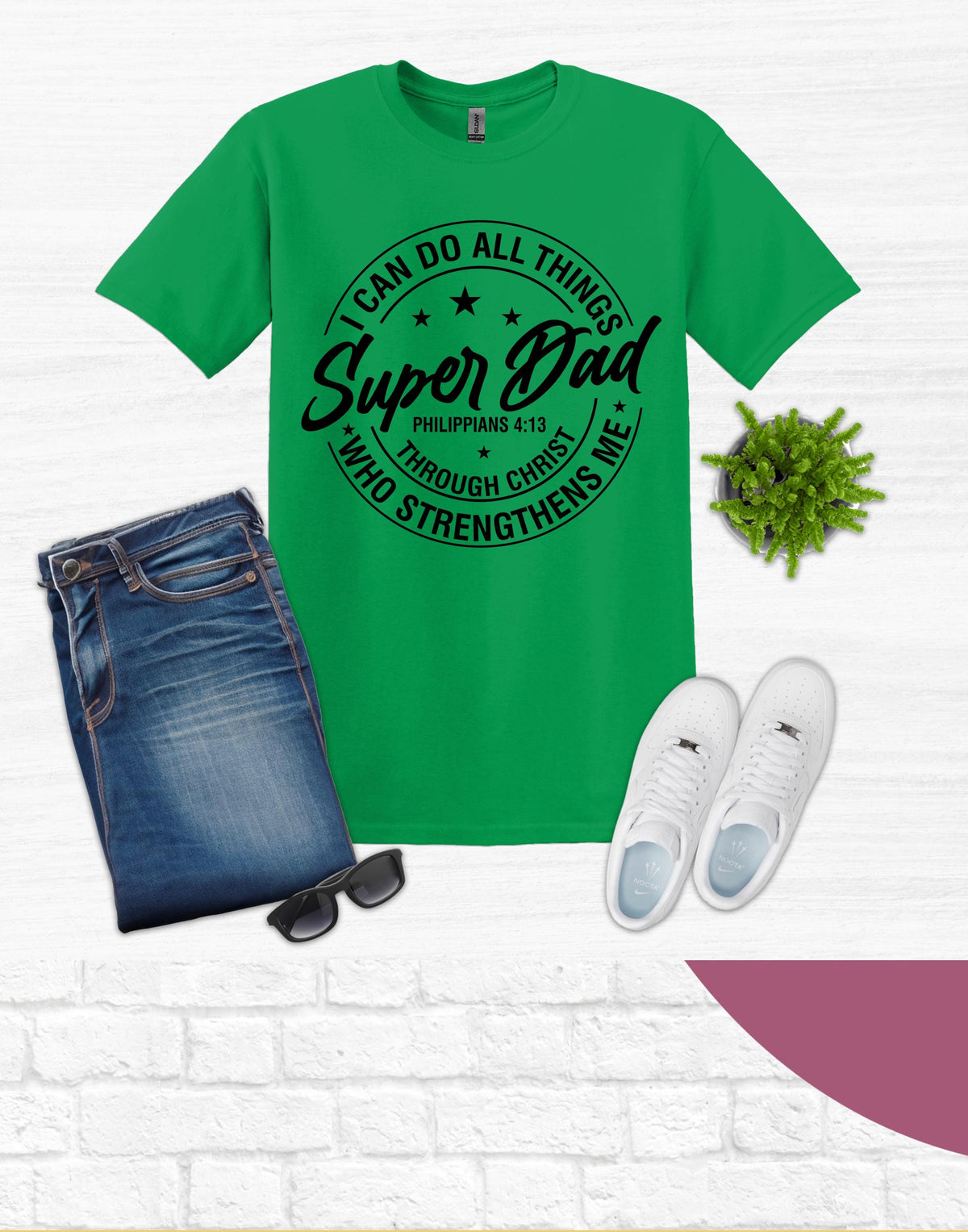 Super Dad Shirt, Christian Shirt, Mens Shirt, Gift for him, Fathers Day Shirt, Religious Apparel, Dad TShirt, Christian Gift, Jesus TShirt