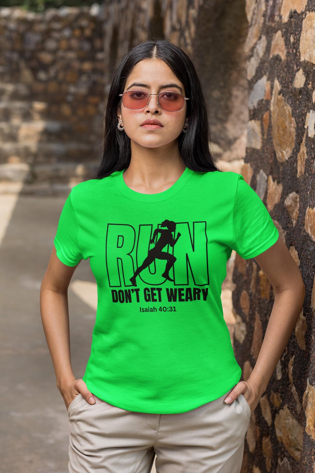 Run Don't Get Weary Shirt, Custom Unisex Short Sleeve Christian T-shirt, Run Don't Get Weary Isaiah 40:31, Gift for Her, Pastor Wife Gift