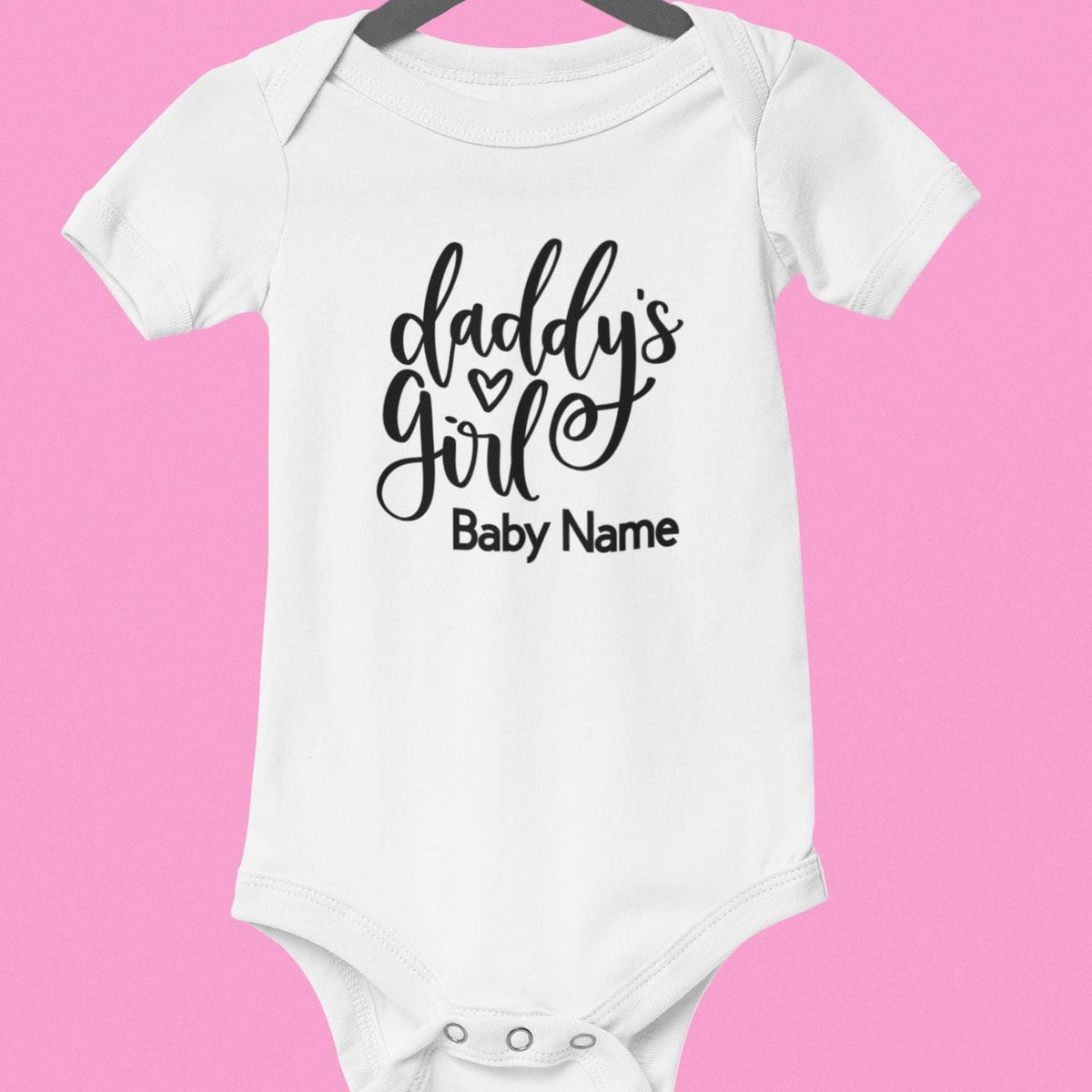 BABY ONESIE CUSTOM Daddy's Girl, Personalized Onesie, Baby Girl, Shower Gift, Gender Reveal Gift, Gift for Mom to Be, Baby Girl Pink Onesie