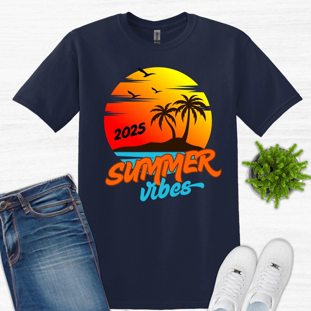 SUMMER VIBES shirt, Sunset, Trendy Summer Shirt, Schools Out Shirt, Summer Break Shirt, Teen Summer Shirt, Kid Summer Shirt, Beach Shirt