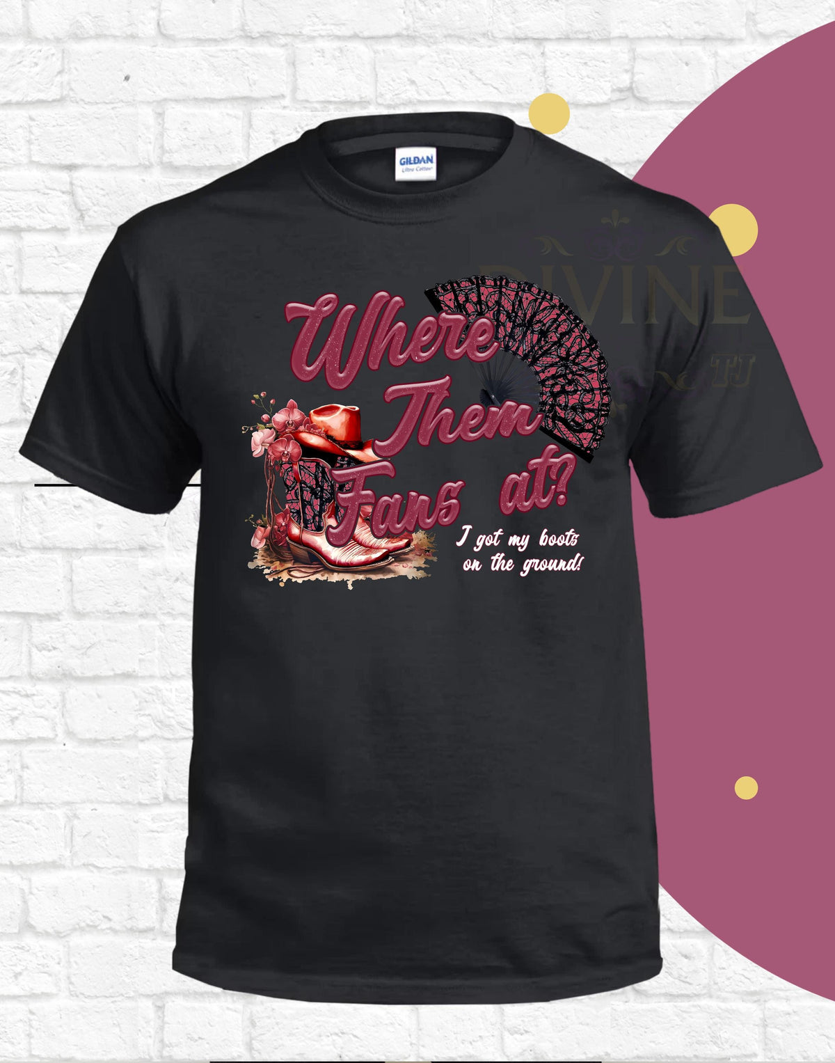 Boots On The Ground Shirt, T-Shirt, Where Them Fans At, Line Dance, Gr