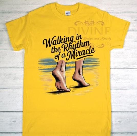 Walking In The Rhythm Of A Miracle, Custom Christian T-shirt, Christian Gift, Religious Shirt, Inspirational Shirt, Christian Clothing
