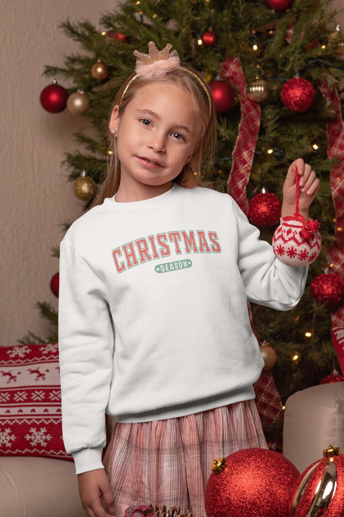 CHRISTMAS SEASON Sweatshirt, Kids Adult Christmas Shirt, Family Christmas Shirt, Christmas Gift, Matching Christmas Shirts, Collegiate Shirt