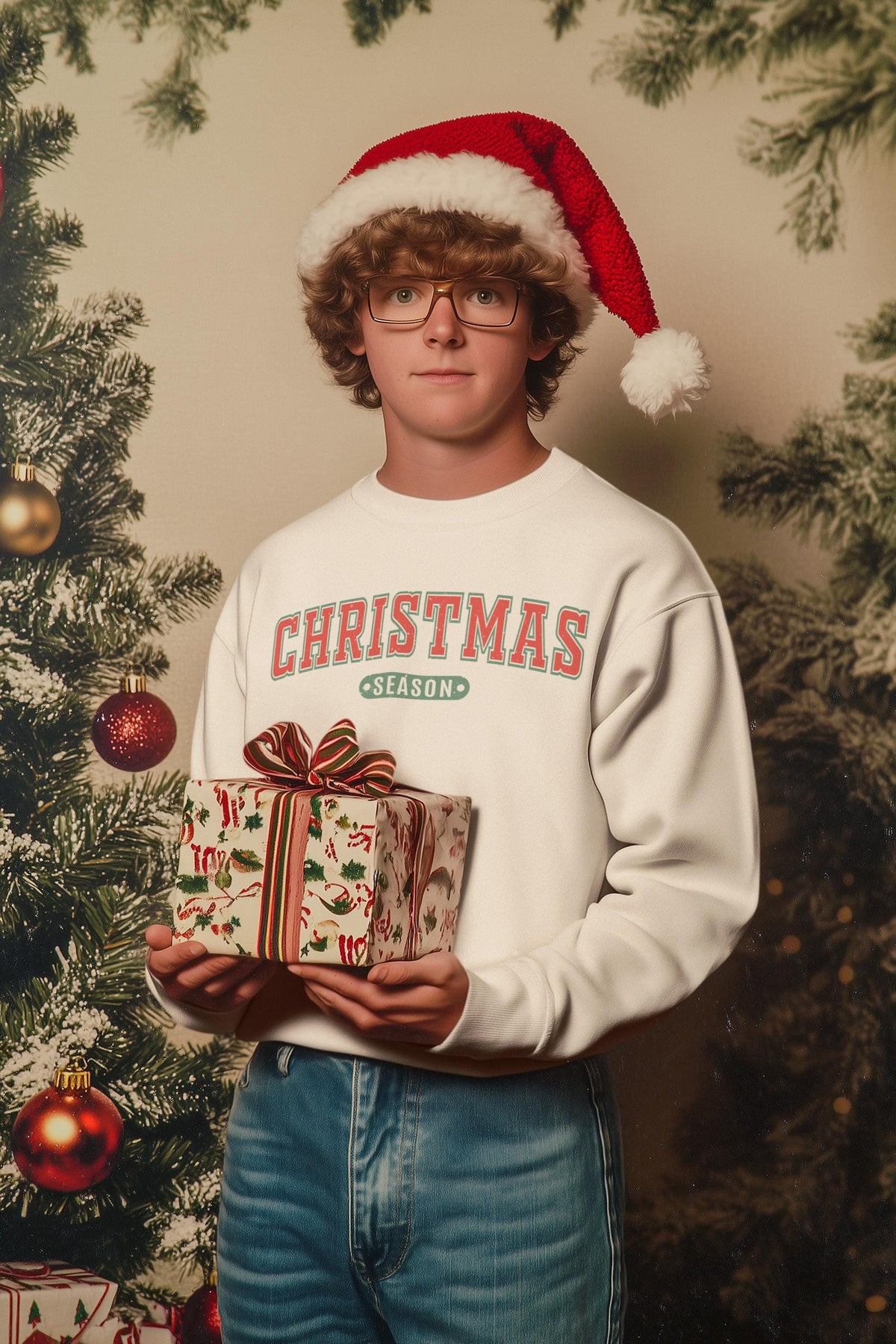 CHRISTMAS SEASON Sweatshirt, Kids Adult Christmas Shirt, Family Christmas Shirt, Christmas Gift, Matching Christmas Shirts, Collegiate Shirt