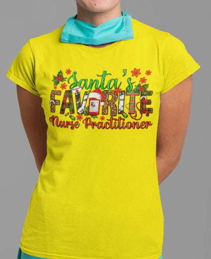 CHRISTMAS Nurse Practitioner Shirt, Santa's Favorite Nurse, Christmas TShirt, Graphic Christmas Tee, Group Christmas Shirts, Christmas Party
