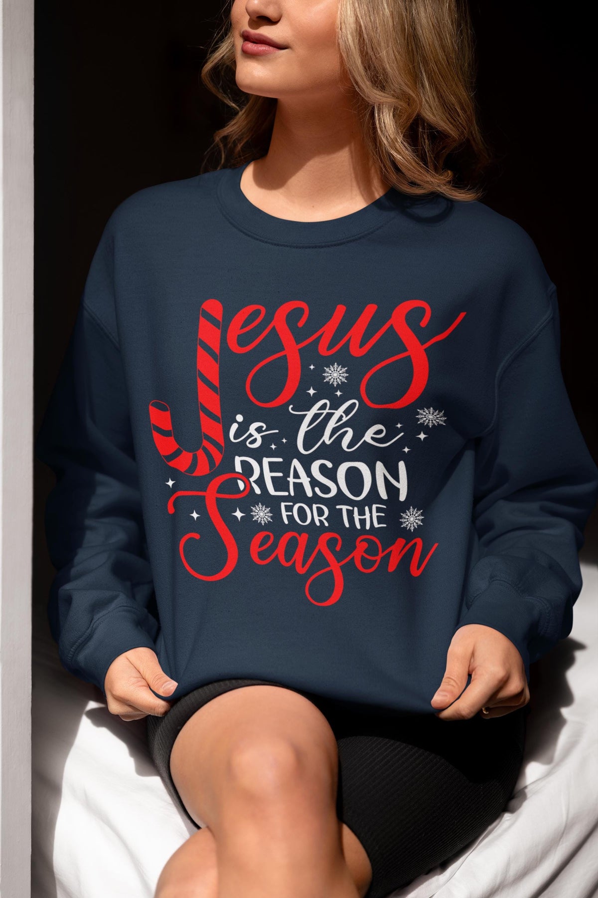CHRISTMAS Sweatshirt, Jesus Is The Reason For The Season Sweatshirt, Family Christmas Shirt, Christmas Gift, Christian Sweatshirt, Jesus Tee