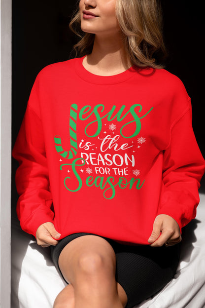 CHRISTMAS Sweatshirt, Jesus Is The Reason For The Season Sweatshirt, Family Christmas Shirt, Christmas Gift, Christian Sweatshirt, Jesus Tee