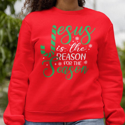 CHRISTMAS Sweatshirt, Jesus Is The Reason For The Season Sweatshirt, Family Christmas Shirt, Christmas Gift, Christian Sweatshirt, Jesus Tee