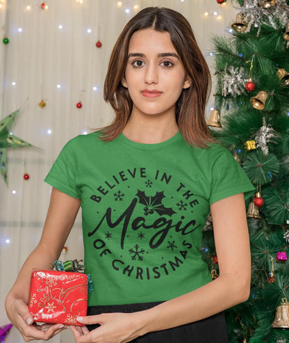 CHRISTMAS Believe In The Magic Of Christmas, Christmas TShirt, Graphic Christmas Tee, Group Christmas Shirts, Christmas Party, Kid Christmas