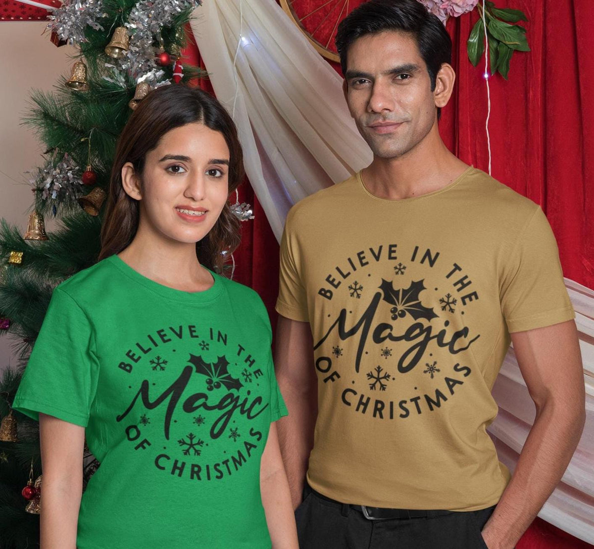 CHRISTMAS Believe In The Magic Of Christmas, Christmas TShirt, Graphic Christmas Tee, Group Christmas Shirts, Christmas Party, Kid Christmas