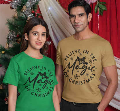 CHRISTMAS Believe In The Magic Of Christmas, Christmas TShirt, Graphic Christmas Tee, Group Christmas Shirts, Christmas Party, Kid Christmas