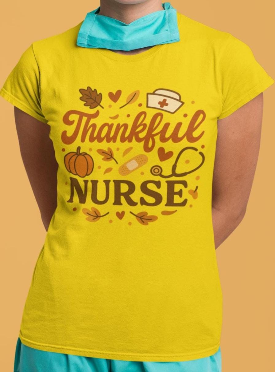 Thankful Nurse Shirt, Fall Nurse Shirt, Thanksgiving Nurse Shirt, Retro Autumn Nurse Tee, Cozy Medical Fall Shirt, Thanksgiving Nurse Shirt