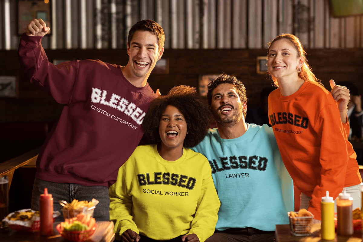 Custom Blessed Career Occupation Sweatshirt, Personalized Sweatshirt, Custom Sweatshirt, Career Sweatshirt, Custom Profession Shirt, Gift