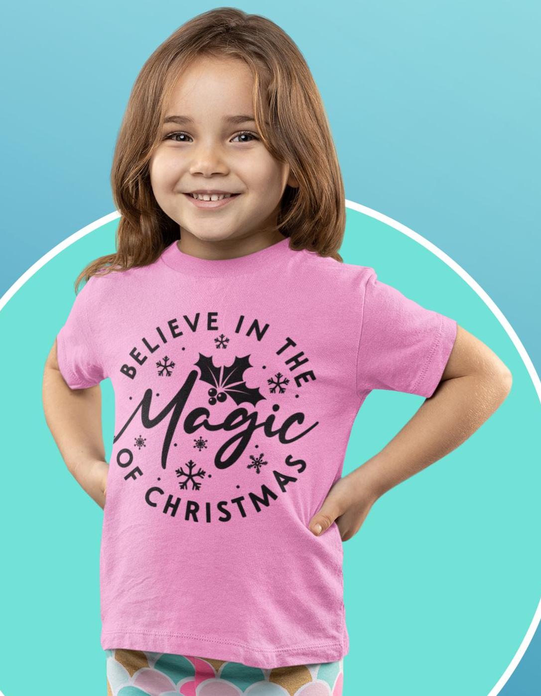 CHRISTMAS Believe In The Magic Of Christmas, Christmas TShirt, Graphic Christmas Tee, Group Christmas Shirts, Christmas Party, Kid Christmas