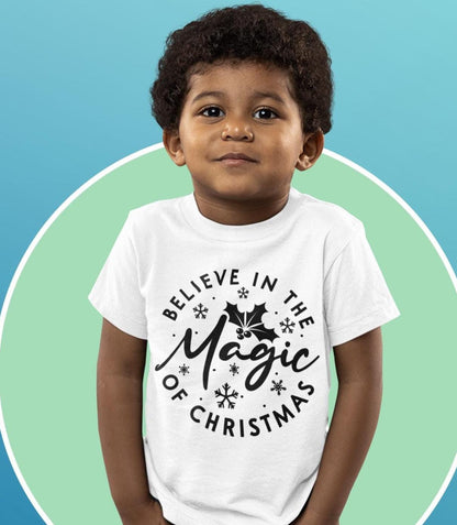 CHRISTMAS Believe In The Magic Of Christmas, Christmas TShirt, Graphic Christmas Tee, Group Christmas Shirts, Christmas Party, Kid Christmas