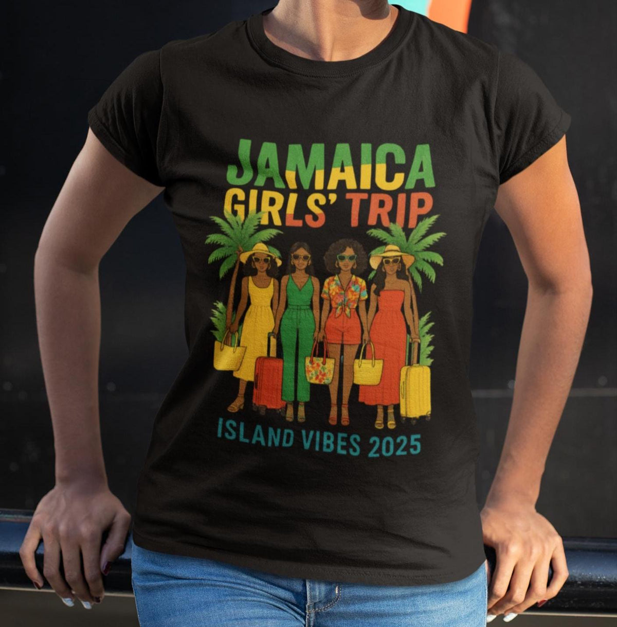 Jamaica Girls Trip, Island Vibes Travel Shirt, Tropical Vacation Shirt, Matching Group Trip Shirt, Girls Trip Shirt, Jamaica Vacation Trip